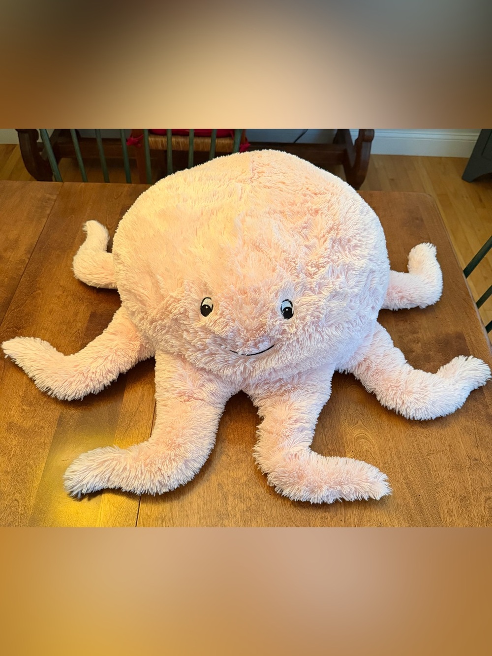 Giant Pink Plush Squishable Octopus Stuffed Animal